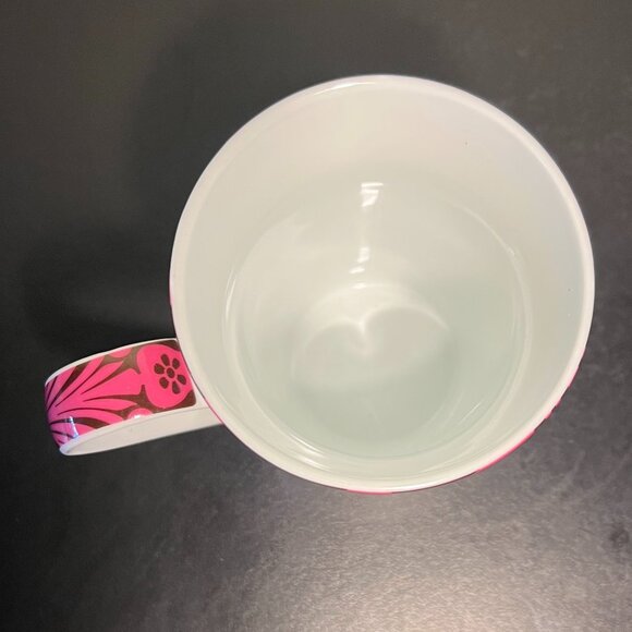 Könitz Germany Porcelain Damask Floral Motif in Mauve Pink & Dark Brown Mug Cup - Picture 7 of 9